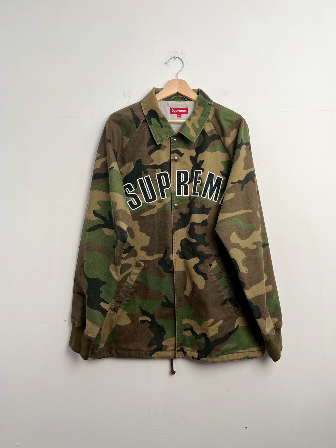 SUPREME Twill Coaches Jacket Camo SIZE XL