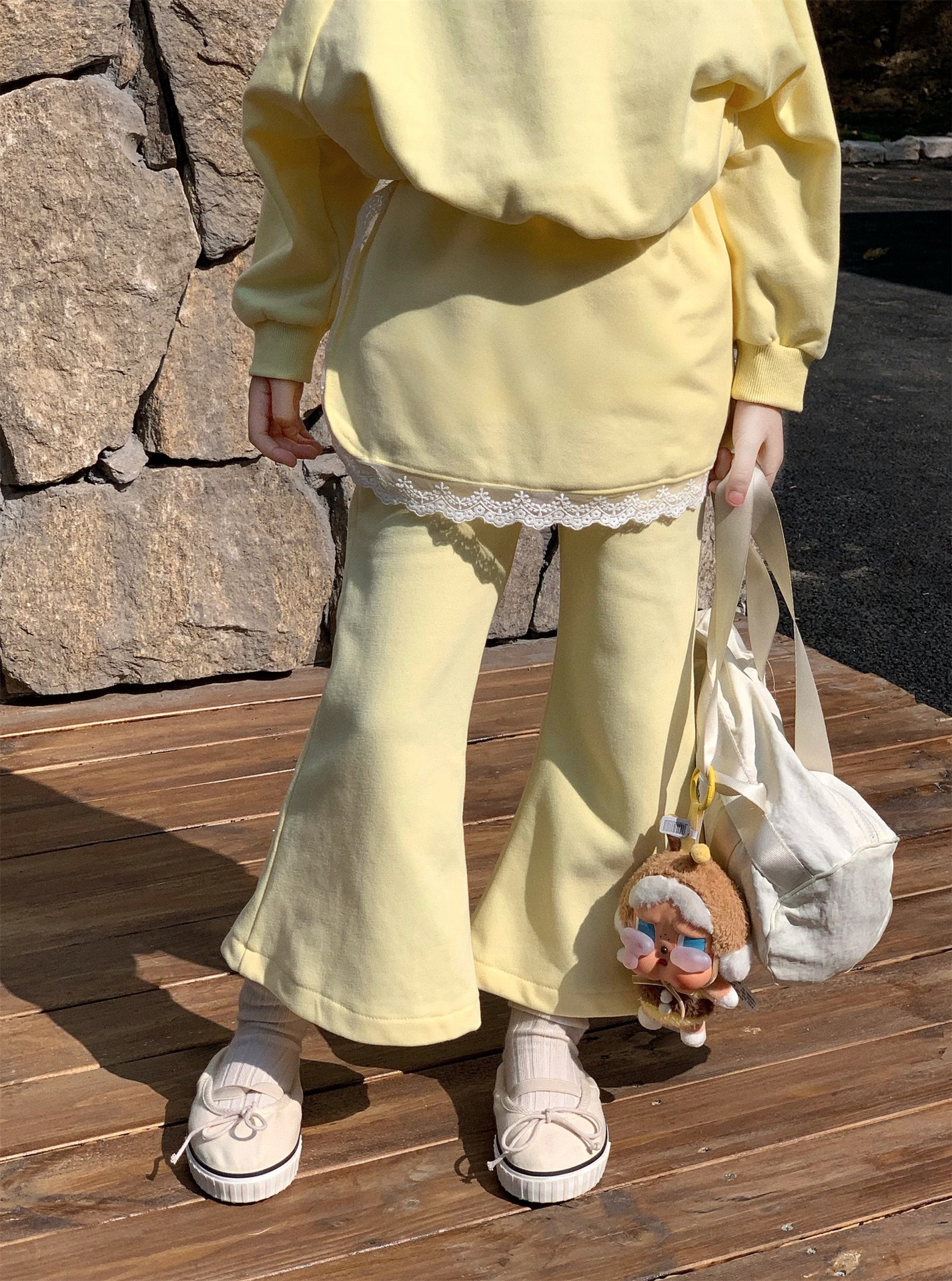 鵝黃色蝴蝶結套裝  ᝰ       ＊薄款