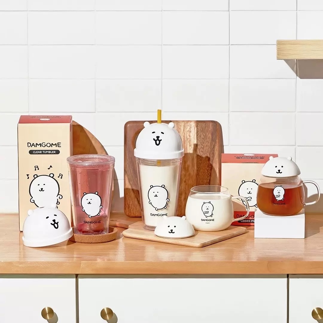 預訂｜韓國限定 白熊 帶蓋玻璃杯 & 透明隨行杯