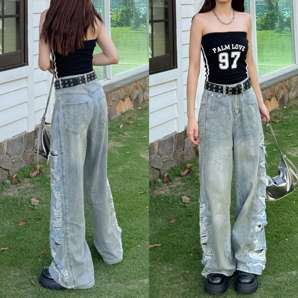 獨家自訂/仿舊刷染側刷"髒髒褲"(S-L/2種褲長）