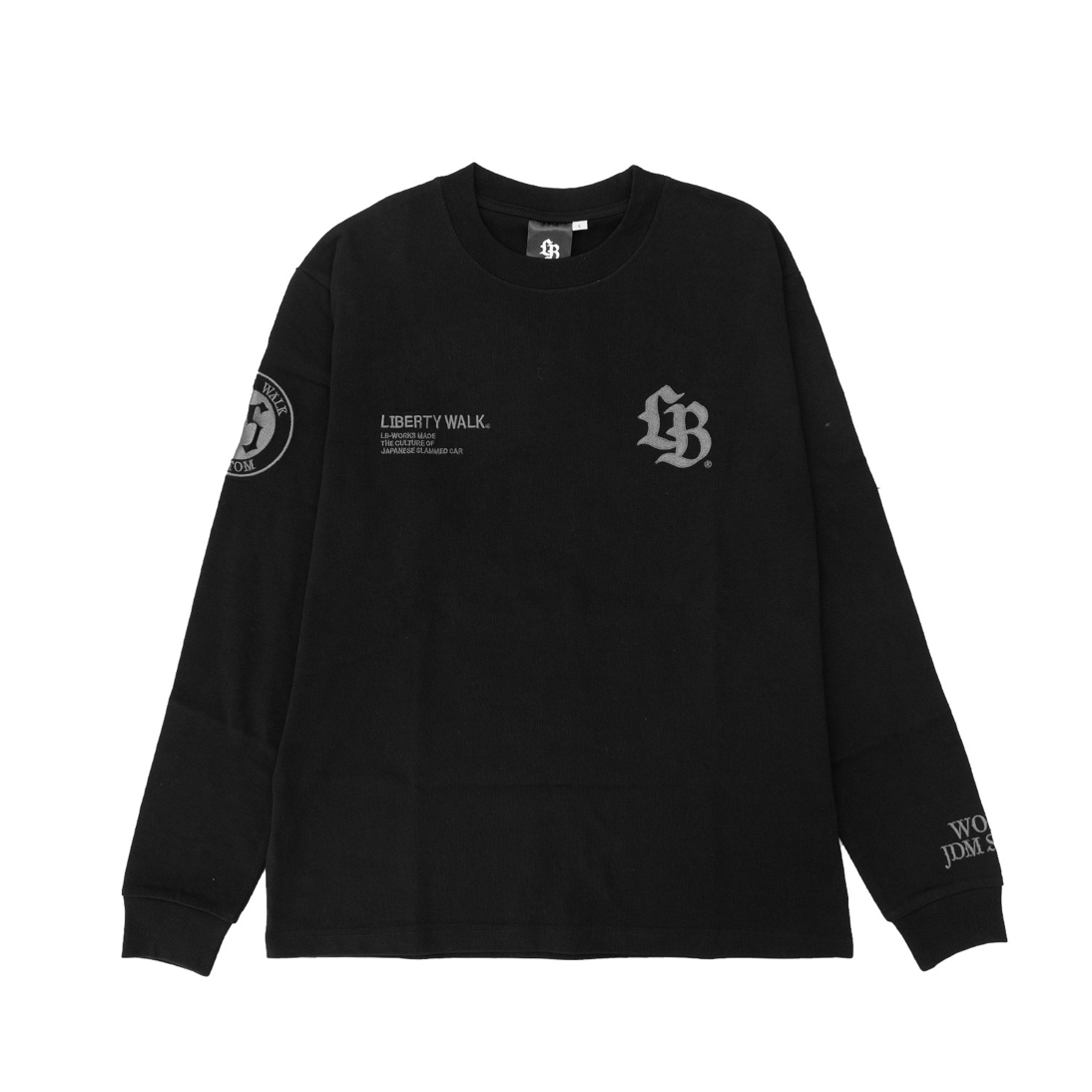 【LIBERTY WALK】LB Thorn Logo Long Embroidery Sleeve Tee