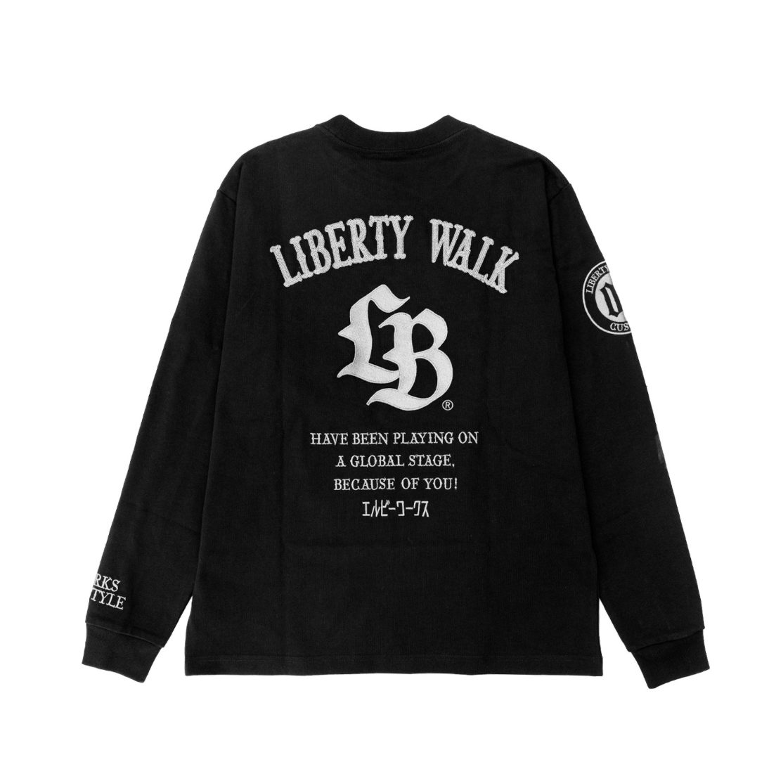 【LIBERTY WALK】LB Thorn Logo Long Embroidery Sleeve Tee