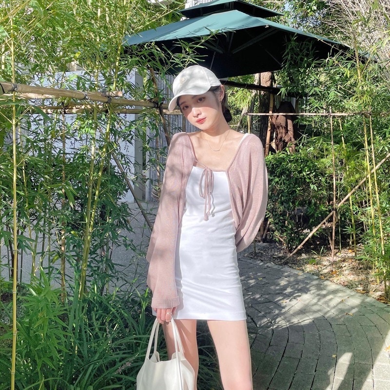 怦然心動前綁帶針織罩衫💗(8色)