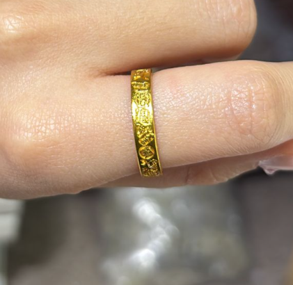 260218 - G5 真金電鍍吉言開口戒指（一物一證書）