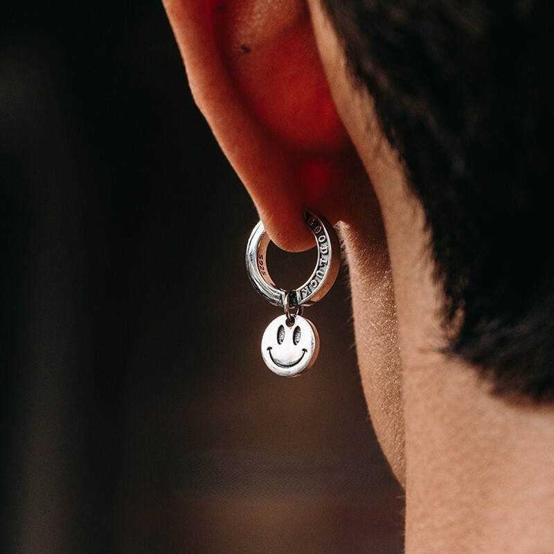 【ACGY17】笑臉 GOOD LUCK 吊墜設計耳環