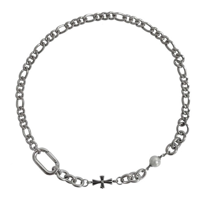 OFUSE cross pearl choker 頸鍊 項鍊