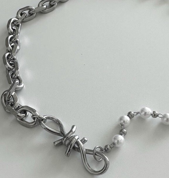 OFUSE wire pearl choker 頸鍊 項鍊
