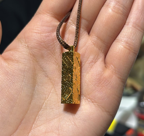 260218 - G44 真金電鍍小金條 頸鏈 （一物一證書）