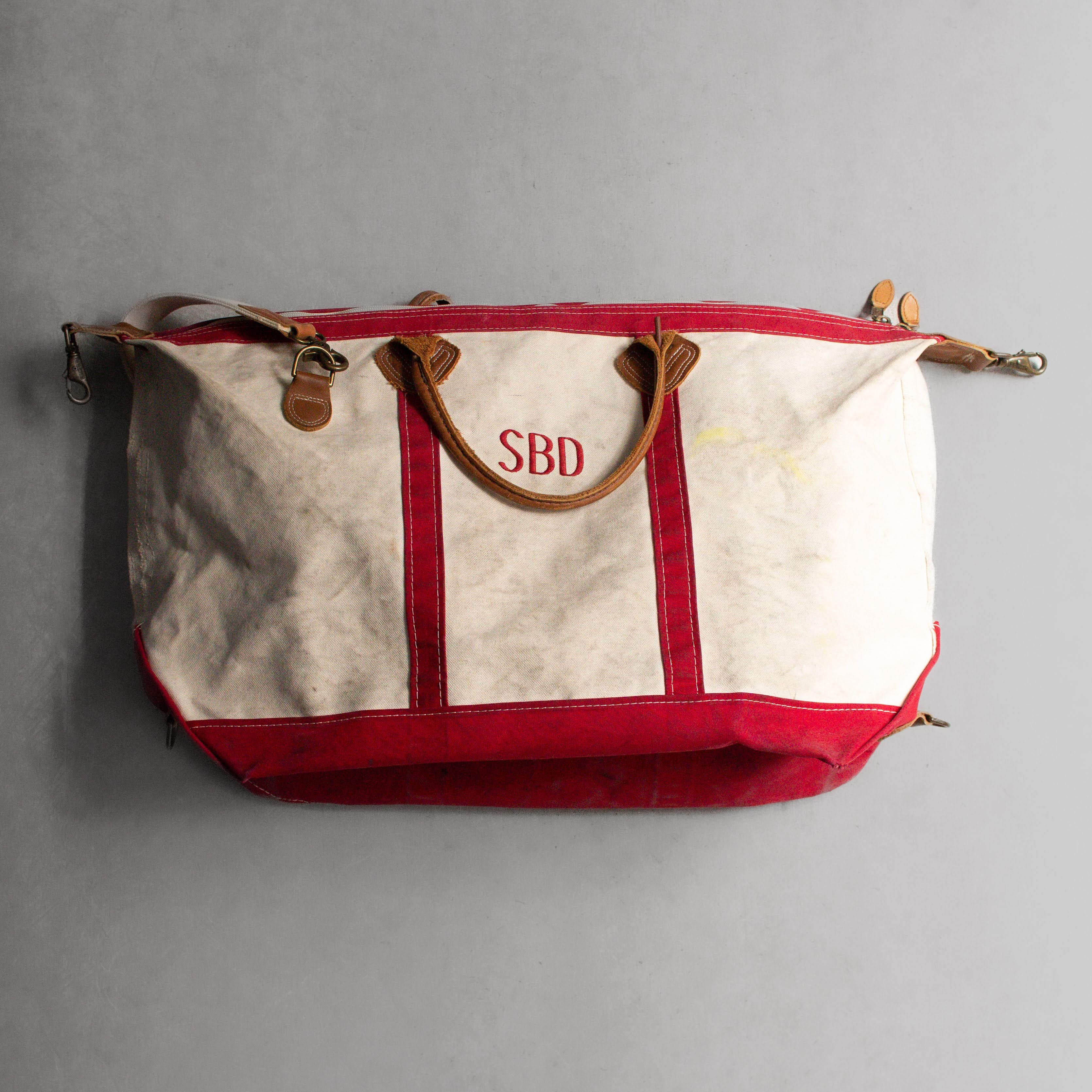 L.L.BEAN BOAT & TOTE BAG 美國製 皮把 帆布 斜背 托特包 行李袋