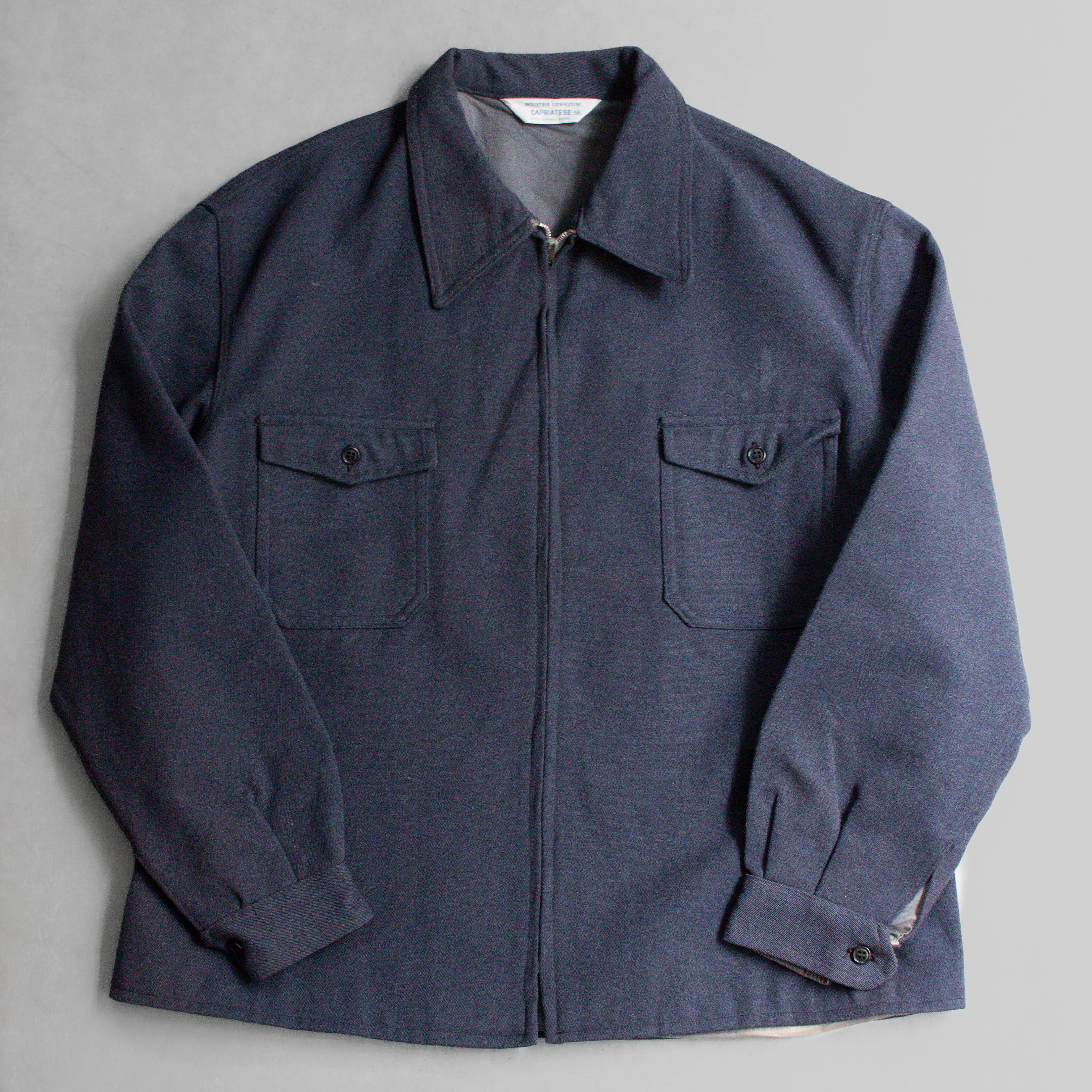 VINTAGE WOOL TWILL JACKET 歐洲 藍灰色 羊毛 斜紋 外套