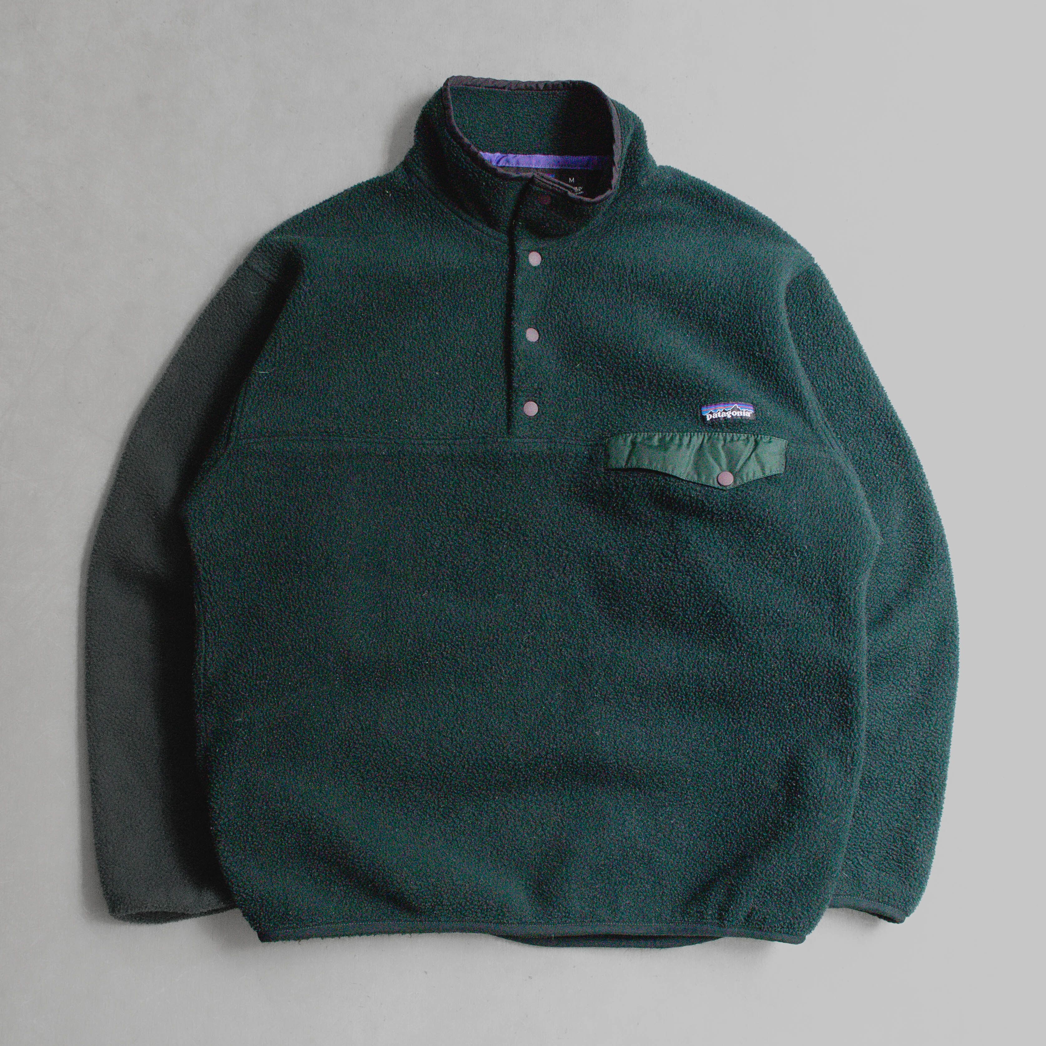PATAGONIA SYNCHILLA SNAP-T 美國 墨綠 刷毛 高領 套頭 上衣