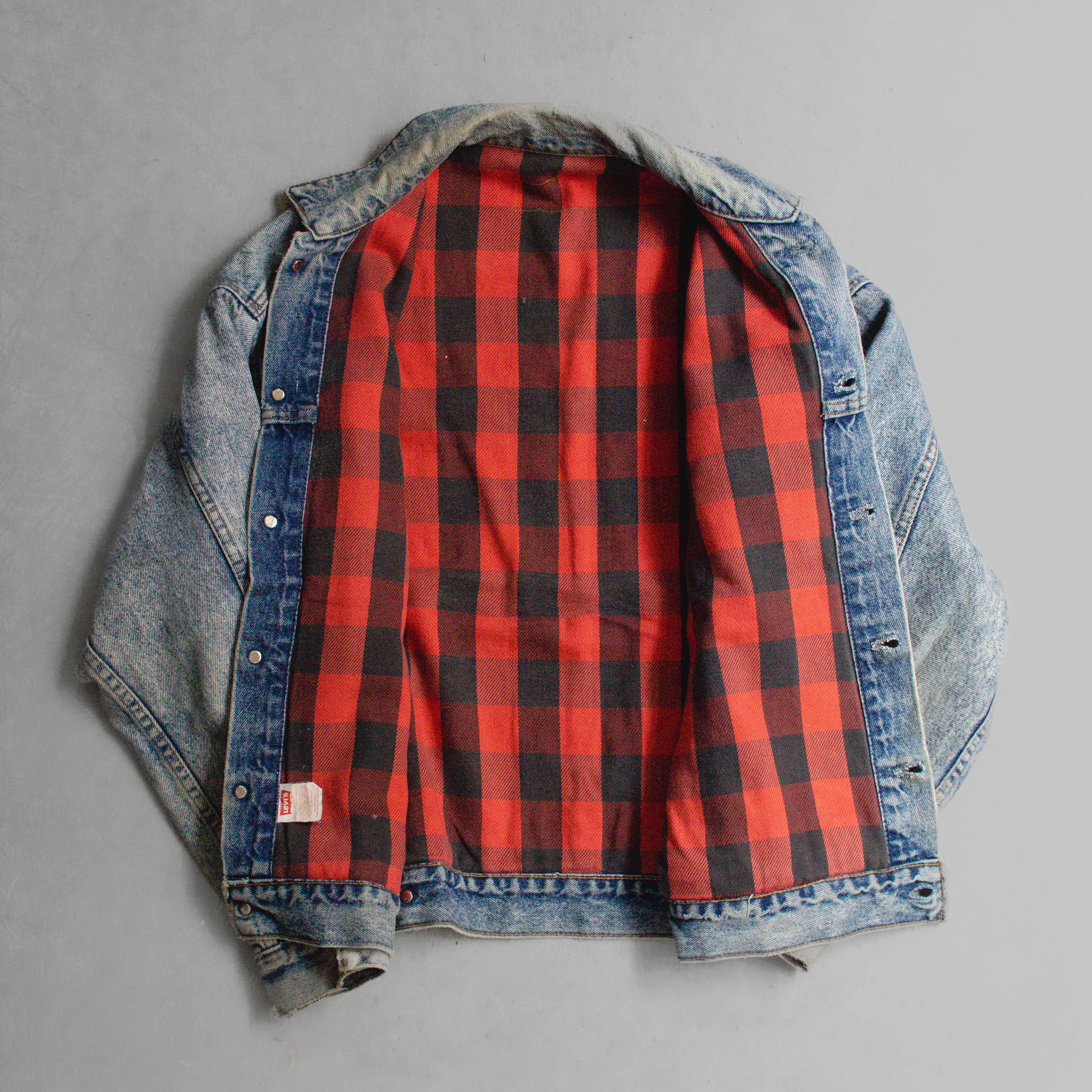 80S LEVIS LINED DENIM JACKET 美國製 丹寧 法蘭絨 卡車司機 外套 夾克
