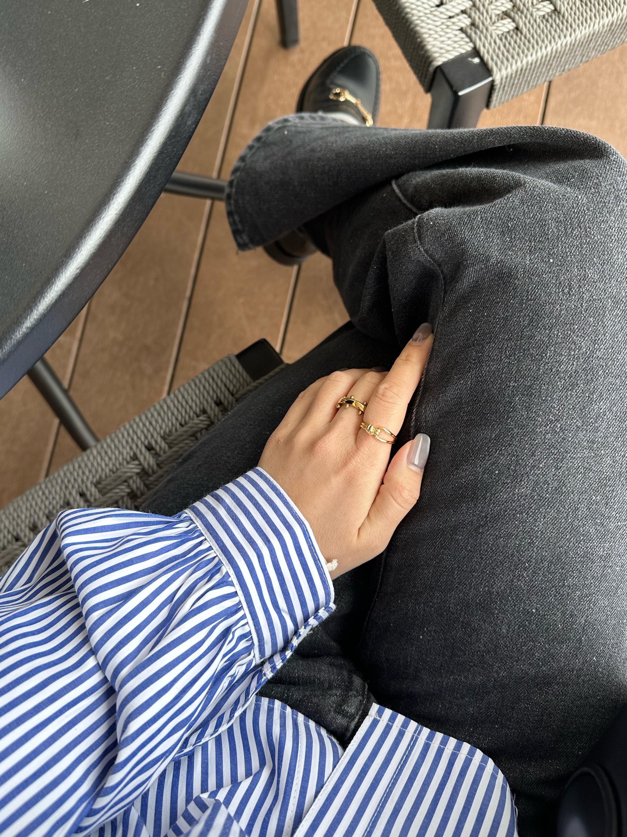 S925 double layer knot ring