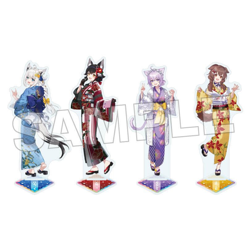 「官品代購」hololive GAMERS x 極樂湯合作周邊 (白上フブキ🌽/大神ミオ🌲/猫又おかゆ🍙/戌神ころね🥐)