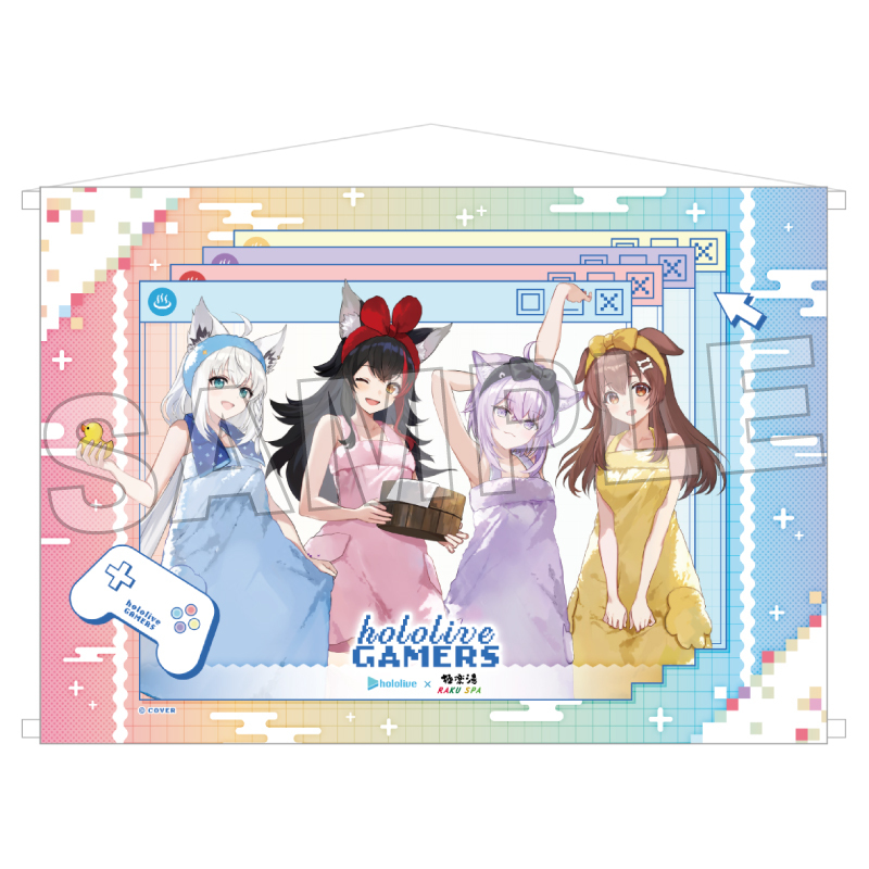 官品代購」hololive GAMERS x 極樂湯合作周邊(白上フブキ🌽/大神ミオ