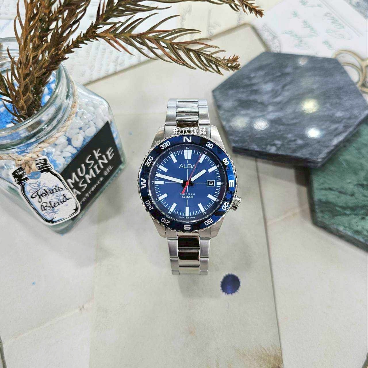 【ALBA 雅柏】躍海旅行者VJ42-X335B 42mm 現代鐘錶