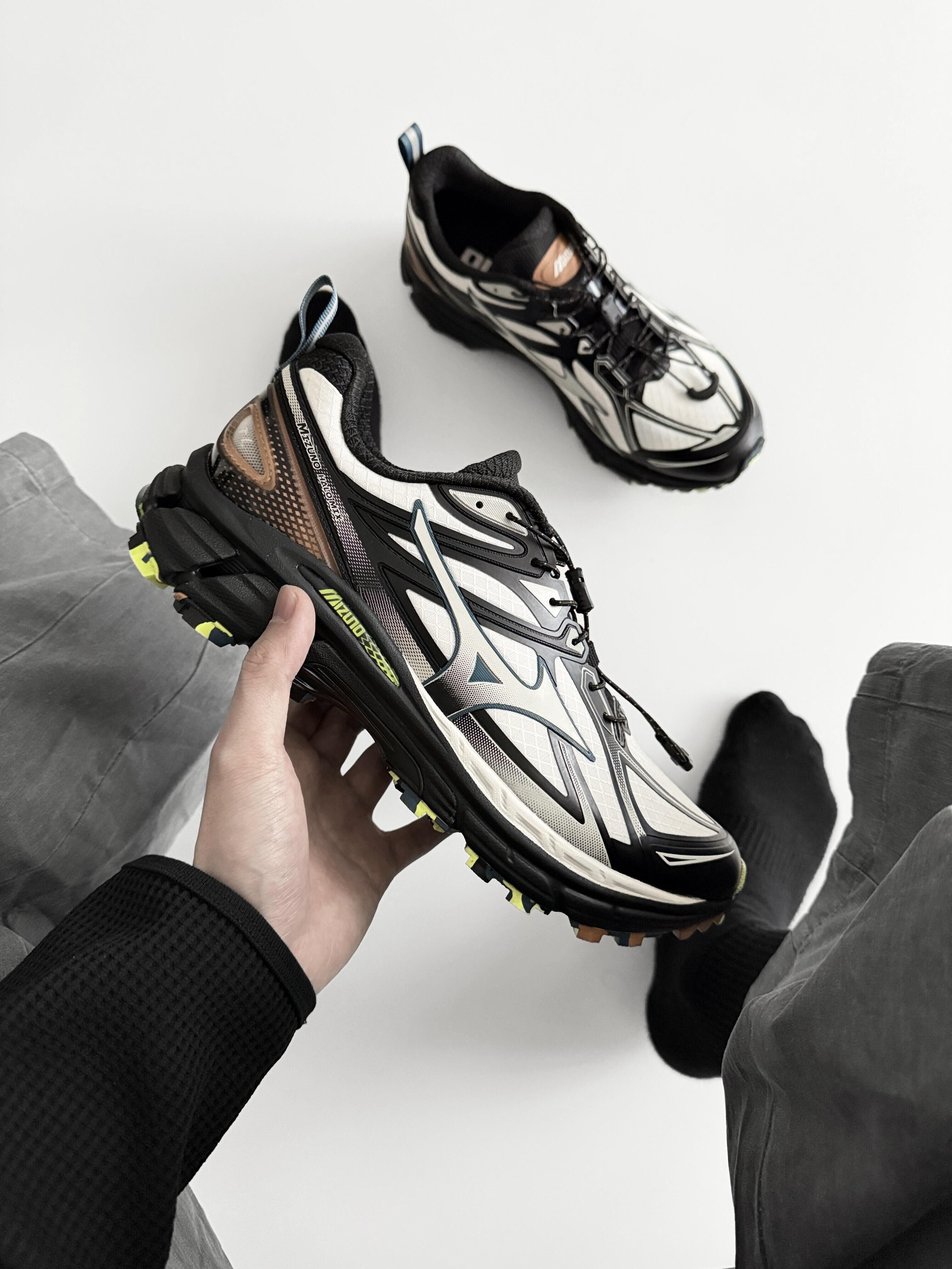 MIZUNO 美津濃 Halo MIX TL 白黑色 銀色 機能風 抽繩 復古 慢跑鞋 D1GH251204/預購