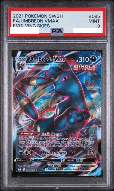 [PSA 9] 2021 POKEMON SWORD & SHIELD EVOLVING SKIES #095 FA/UMBREON VMAX EVOLVING SKIES