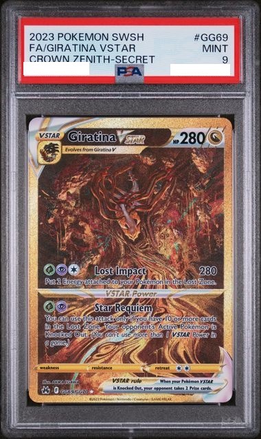 [PSA 9] 2023 POKEMON SWORD AND SHIELD CROWN ZENITH #GG69 FA/GIRATINA VSTAR CROWN ZENITH-SECRET