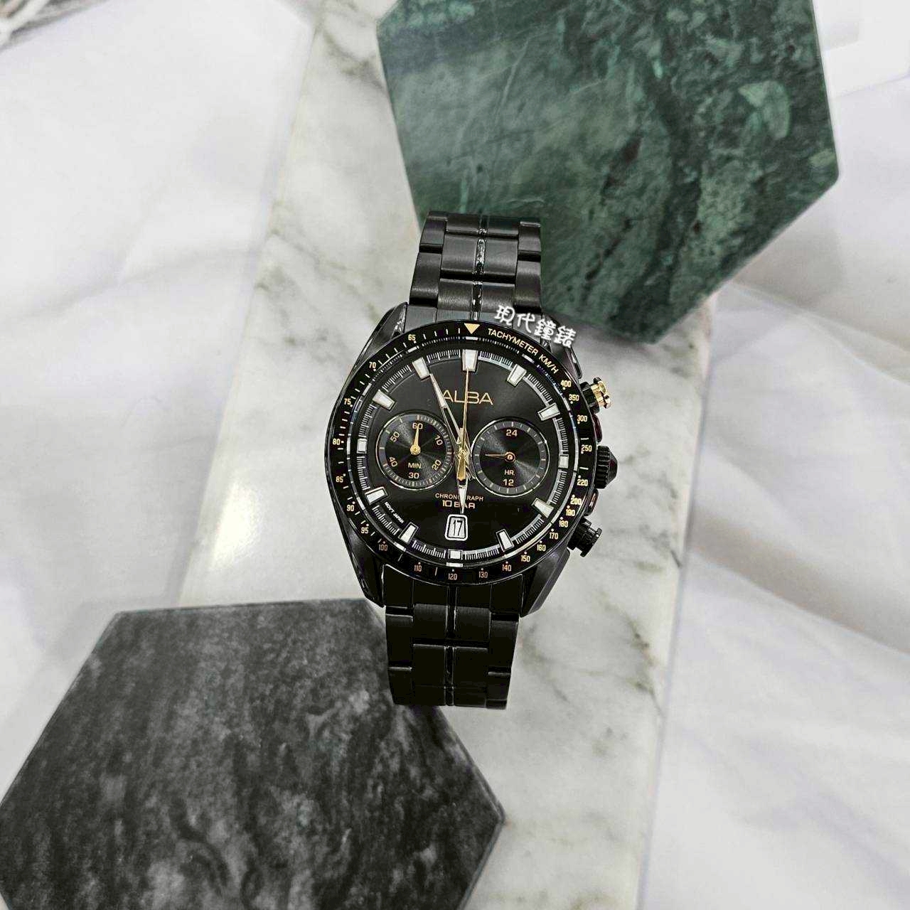 【ALBA 雅柏】分秒必爭-雙眼男錶VK64-X002SD 43mm 現代鐘錶