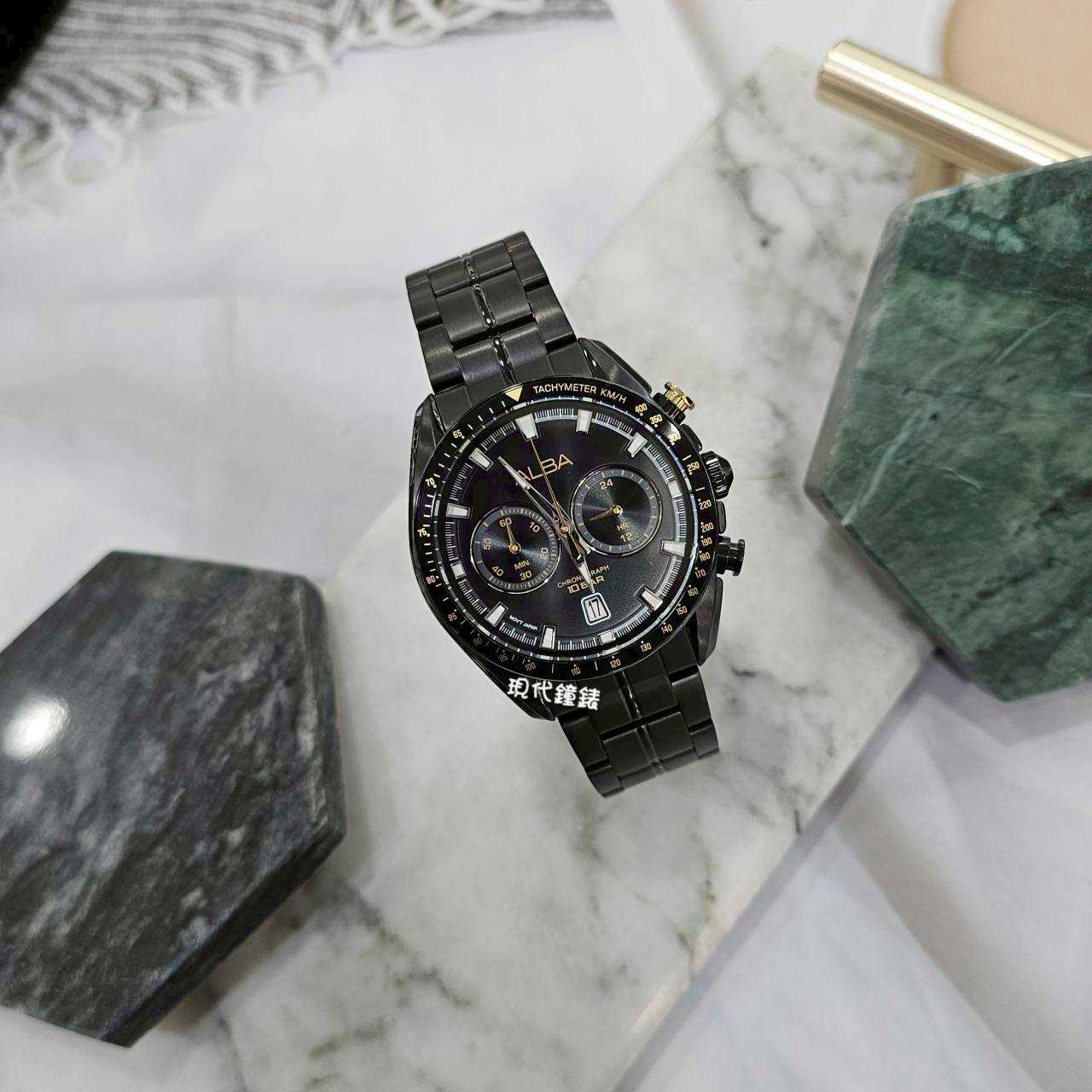 【ALBA 雅柏】分秒必爭-雙眼男錶VK64-X002SD 43mm 現代鐘錶