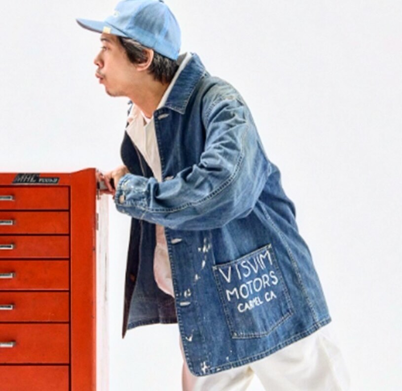 LAST PCS: VISVIM MOTORS CLUB SOCIAL SCULPTURE COVERALL JKT DMGD - SIZE 1 PRE ORDER ITEM (預訂中)