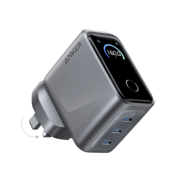 Anker | Prime Charger (160W, 3 Ports, Smart Display) (A2687)