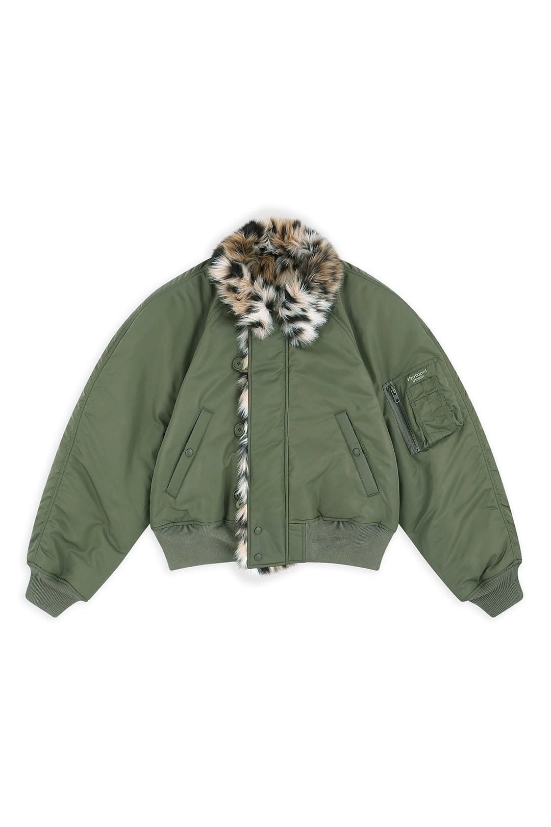 Protocol Index｜Exaggerated Shoulder Fur N2B Jacket (Olive)