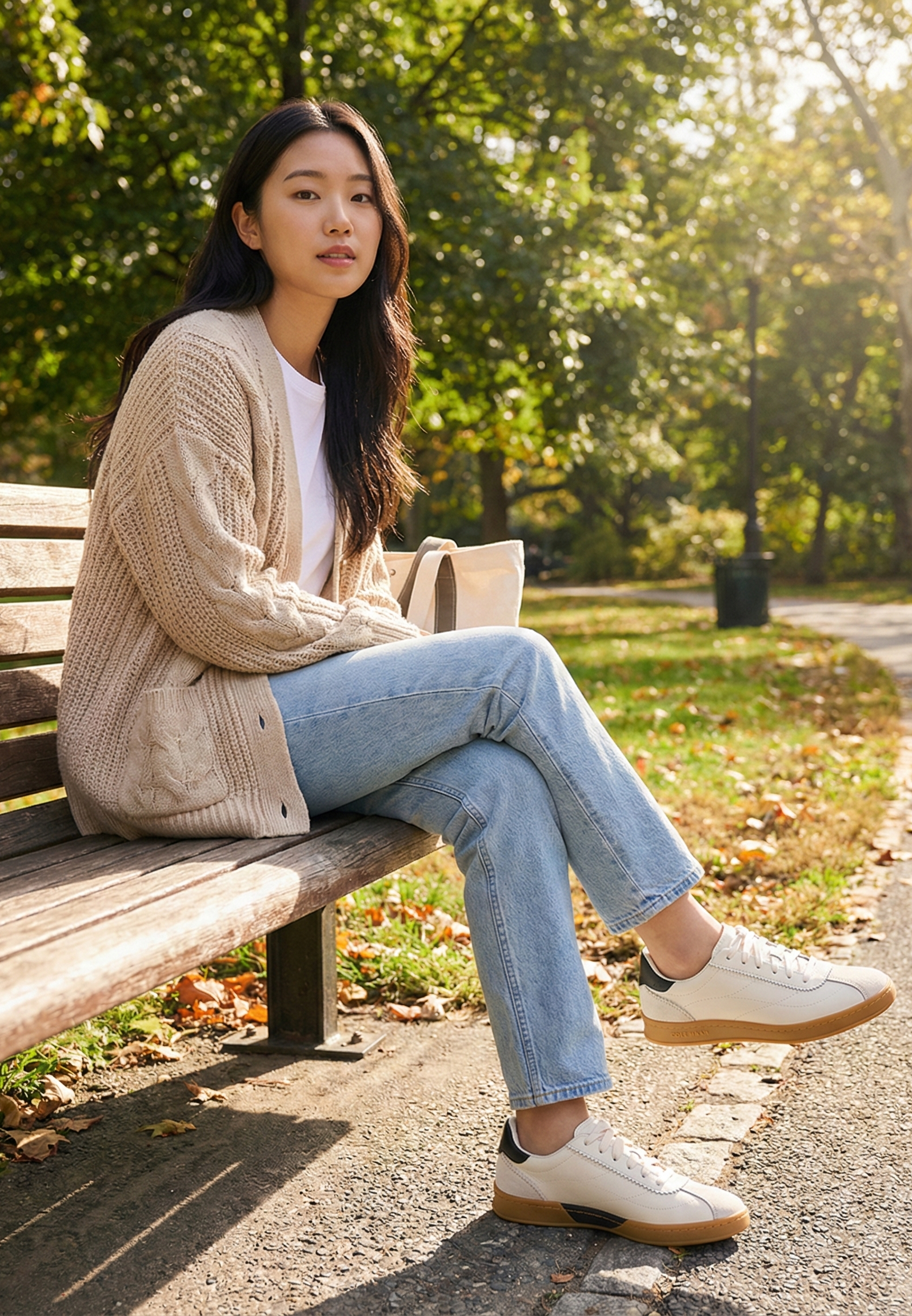 【預購】COLE HAAN H021913 女裝皮革大庭 Brynn 舒適運動鞋