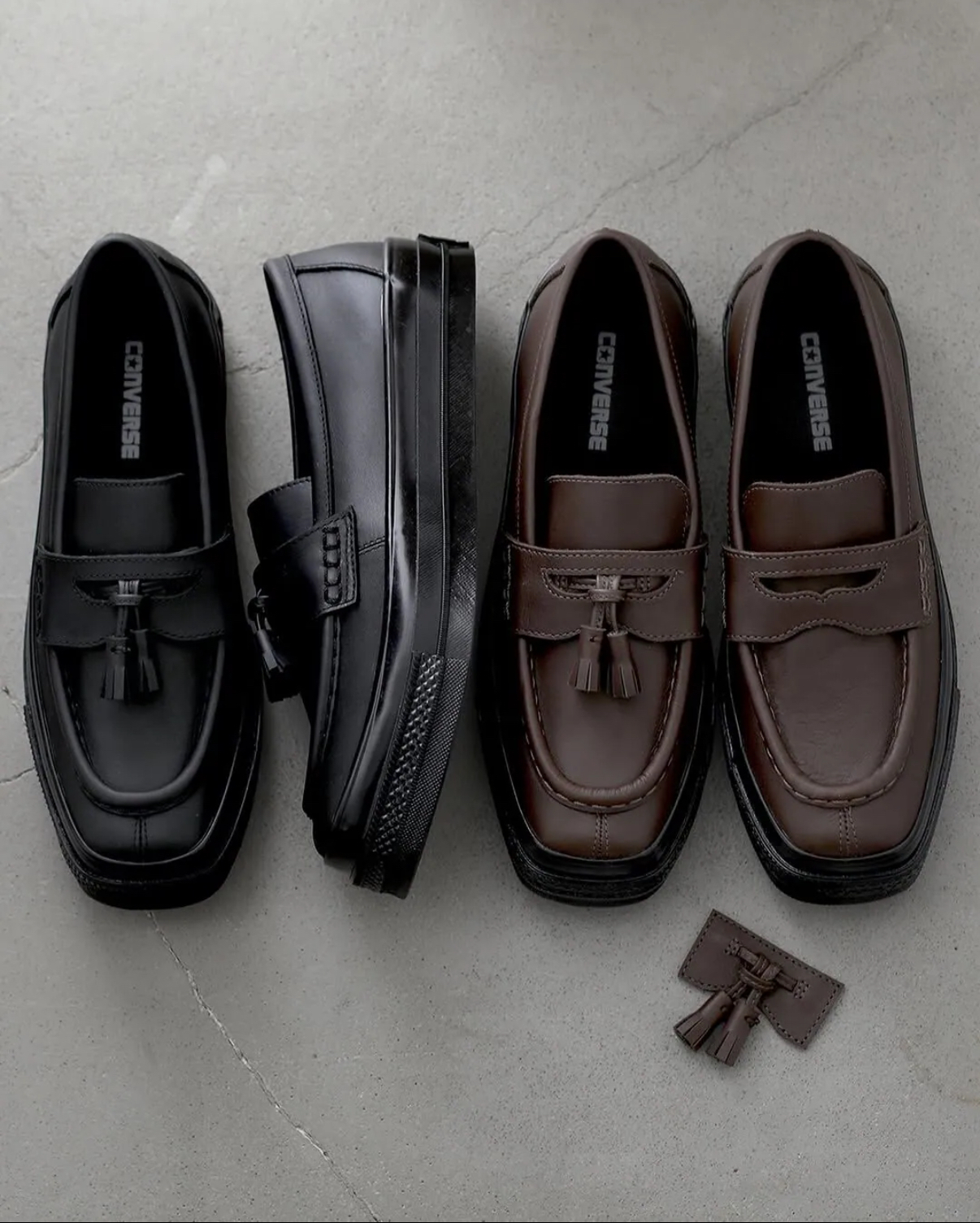 日本🇯🇵連線 Converse All Star Squaretoe Loafer 樂福鞋 流蘇 皮革 樂福鞋 懶人鞋 方頭鞋 咖啡色 黑色/預購