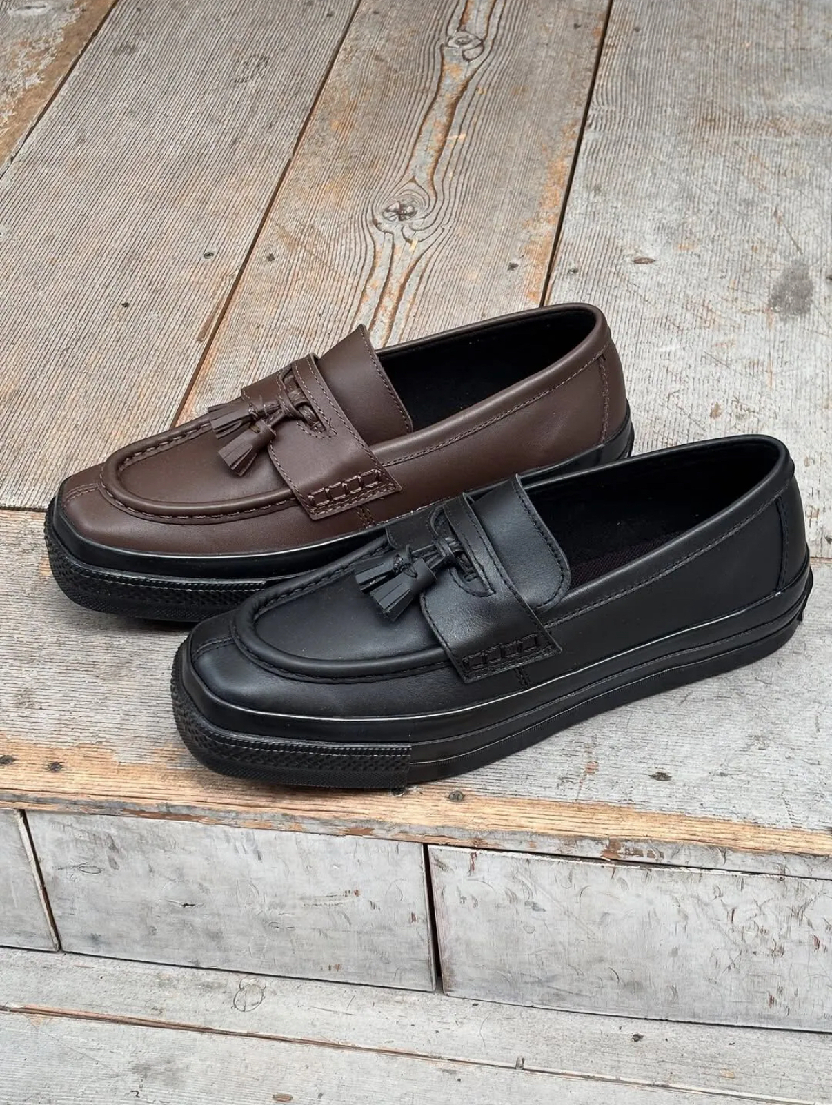 日本🇯🇵連線 Converse All Star Squaretoe Loafer 樂福鞋 流蘇 皮革 樂福鞋 懶人鞋 方頭鞋 咖啡色 黑色/預購