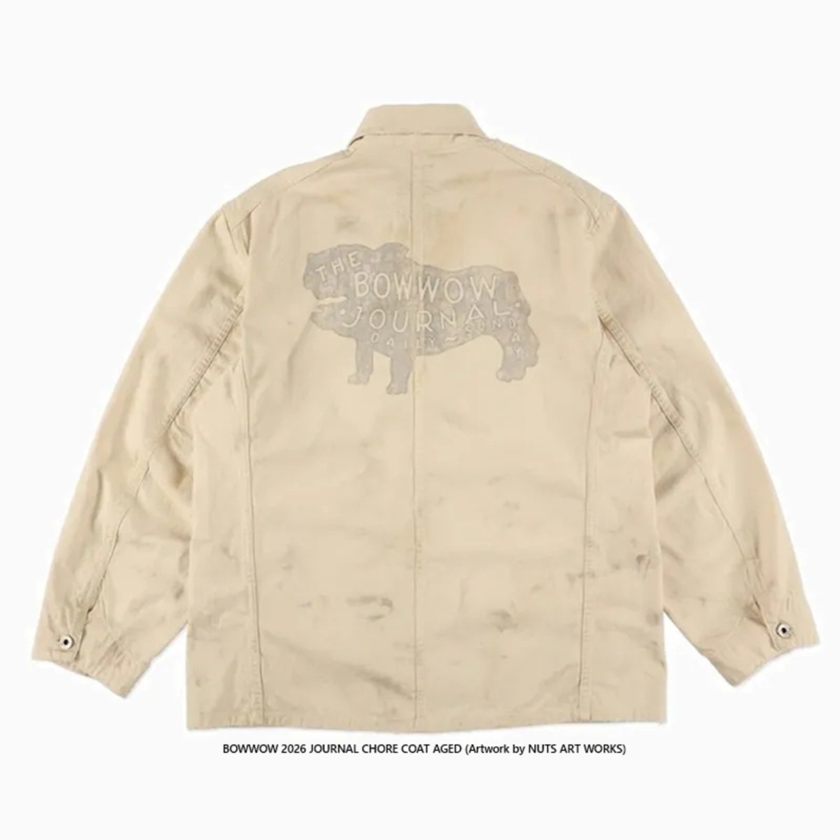 BOWWOW 2026 JOURNAL CHORE COAT AGED (Artwork by NUTS ART WORKS) - PRE ORDER ITEM (預訂中)