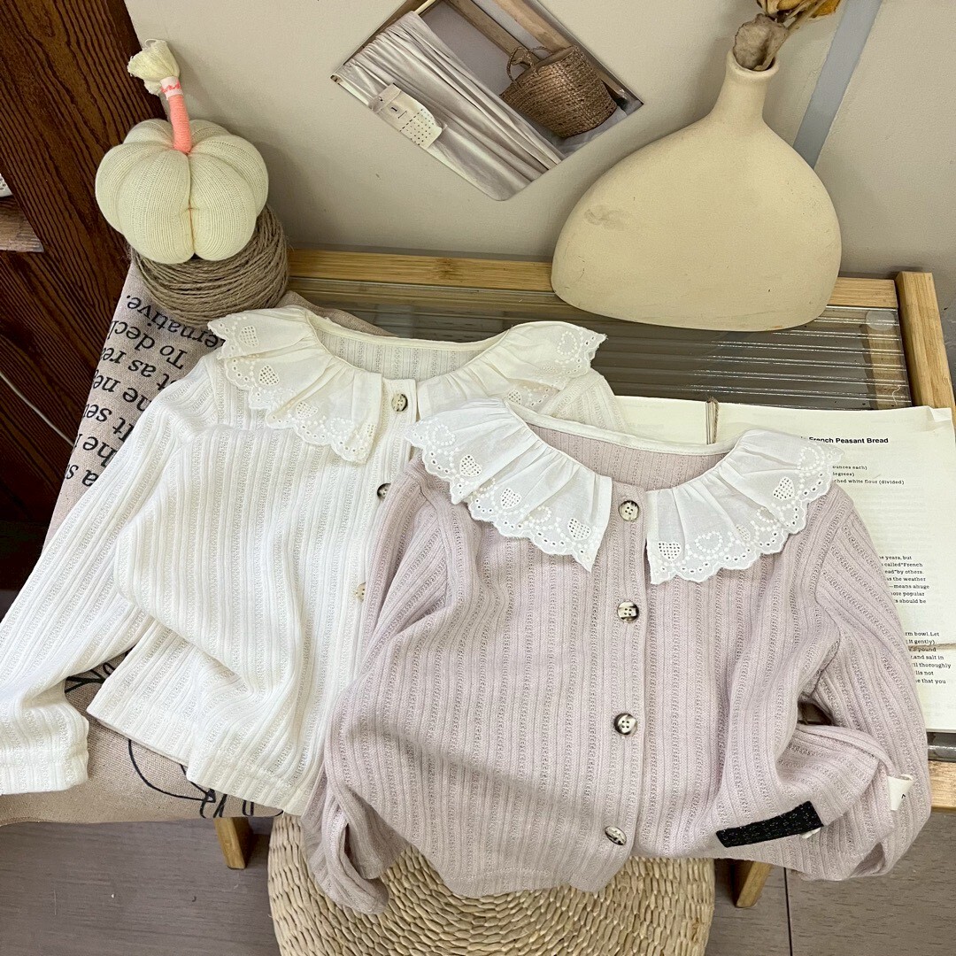 法式蕾絲領外套