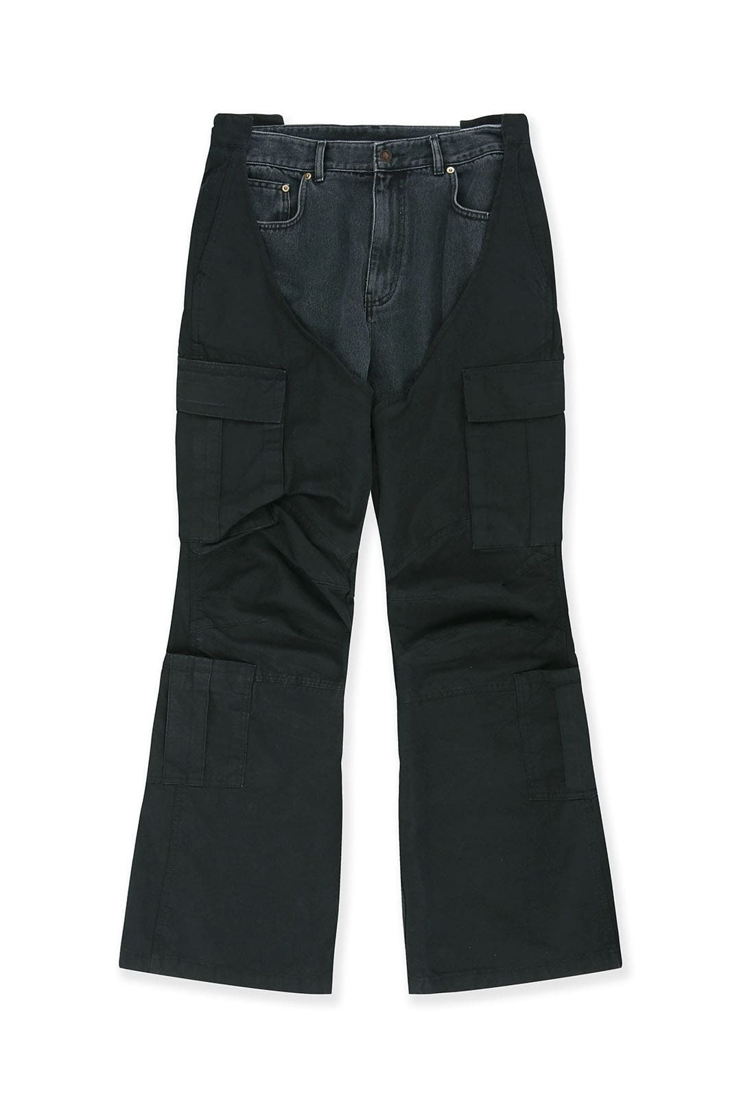 Protocol Index｜Biker Cargo Denim Pants (Black&Black)