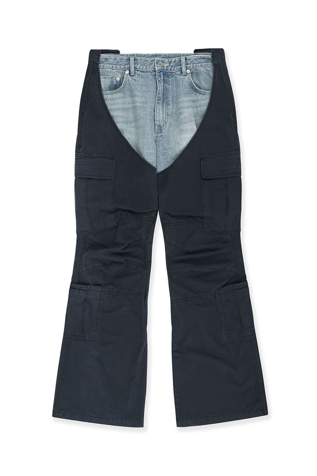Protocol Index｜Biker Cargo Denim Pants (Blue&Navy)