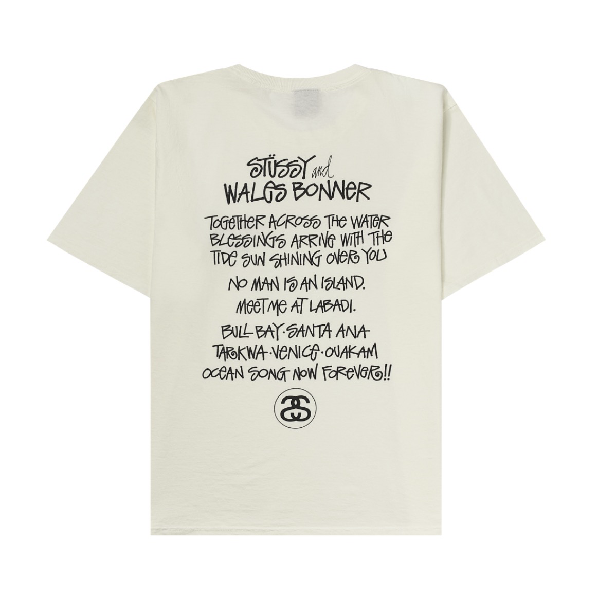 [ Stussy x Wales Bonner Ocean Song ] 象牙色短袖