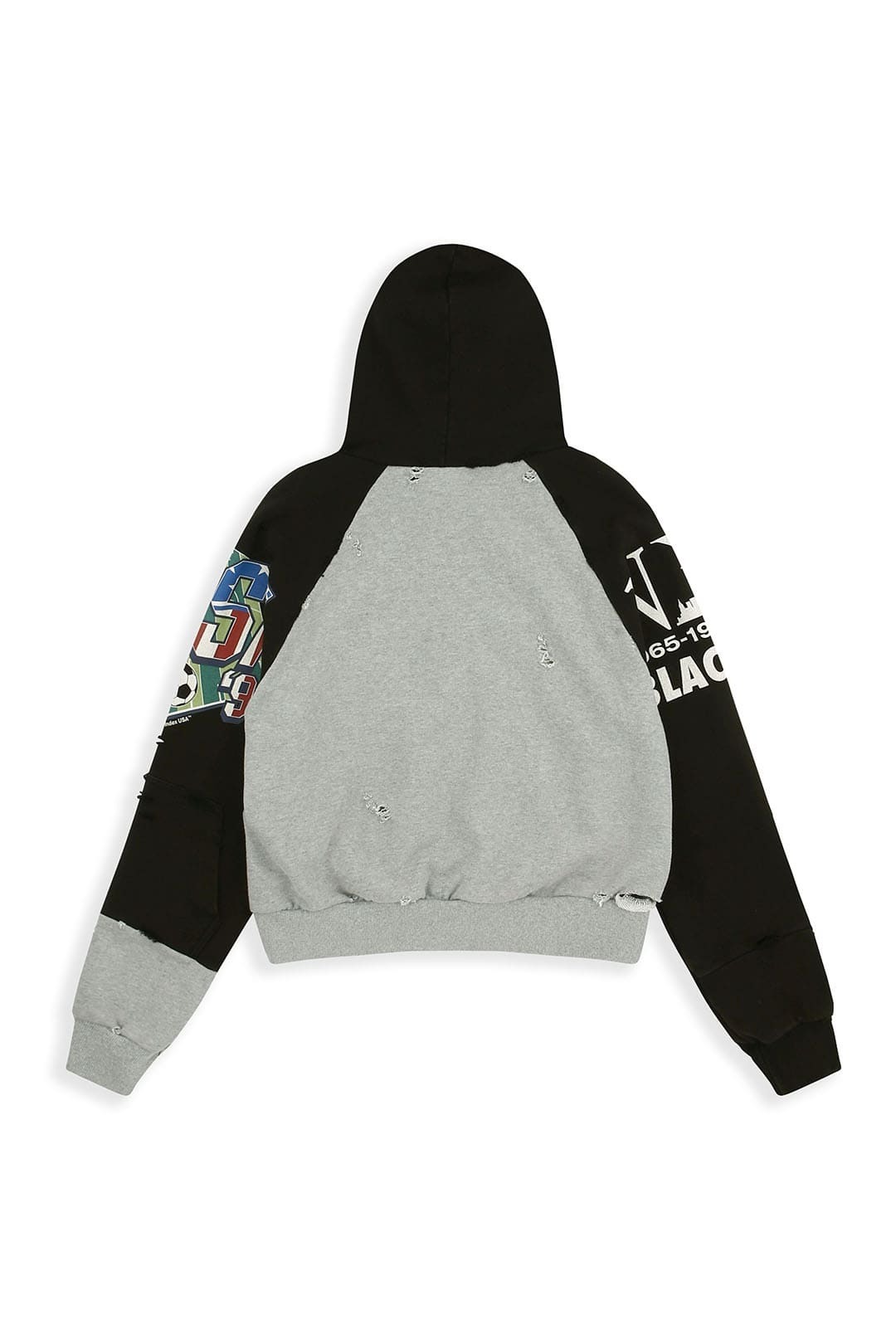 Protocol Index｜Reconstructed Tight Fit Zip Hoodie (Melange Grey)