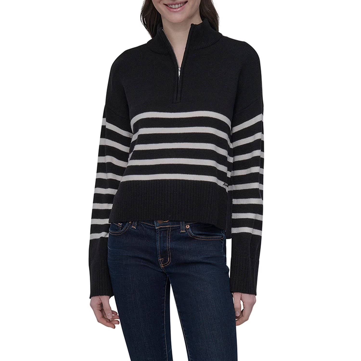 【預購】DKNY H021924 女裝 1/4 拉鍊立領針織衫