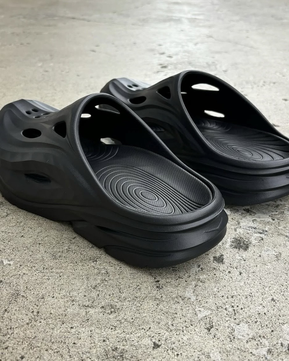 Hoka Ora Recovery Mule 緩震 防水 恢復拖鞋 黑色