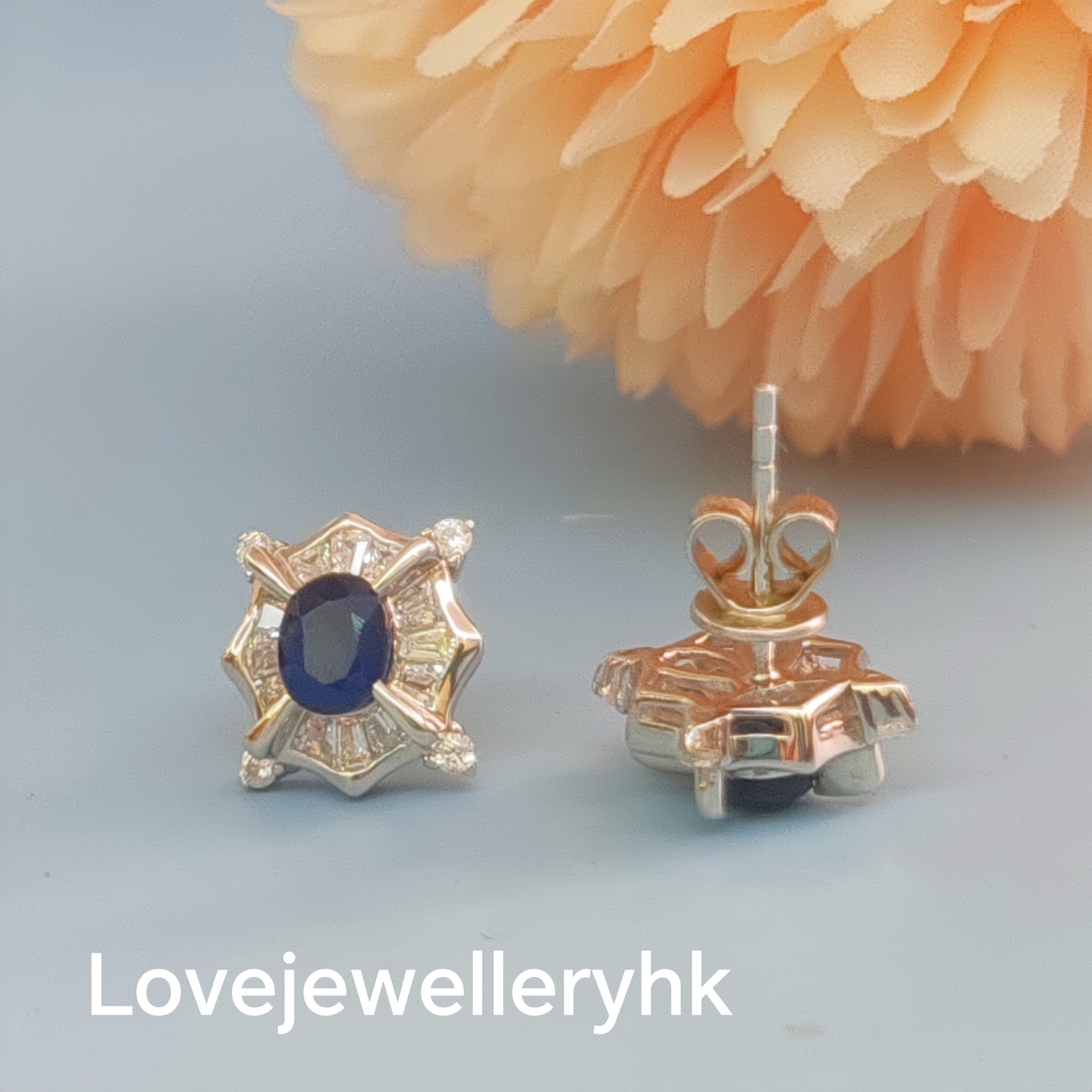 藍寶石耳環GE034B