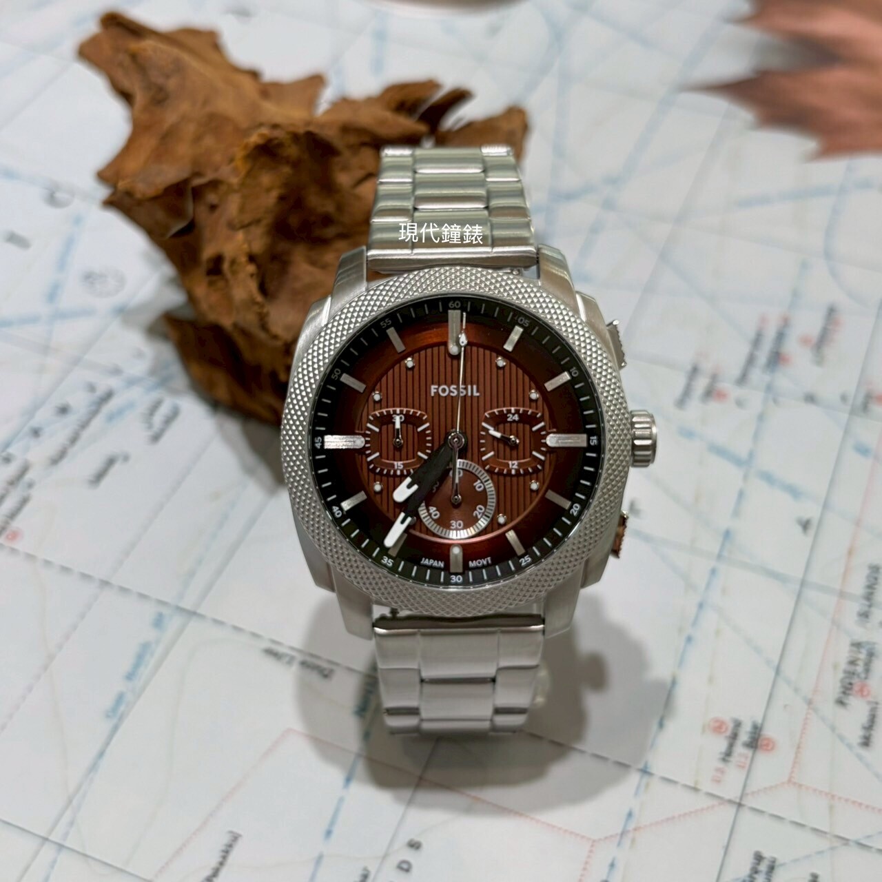 【FOSSIL】FOSSIL沉穩三眼男錶FS6144 45mm 現代鐘錶