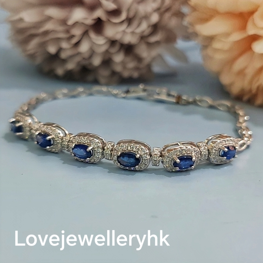 天然藍寶石手鍊    GB009