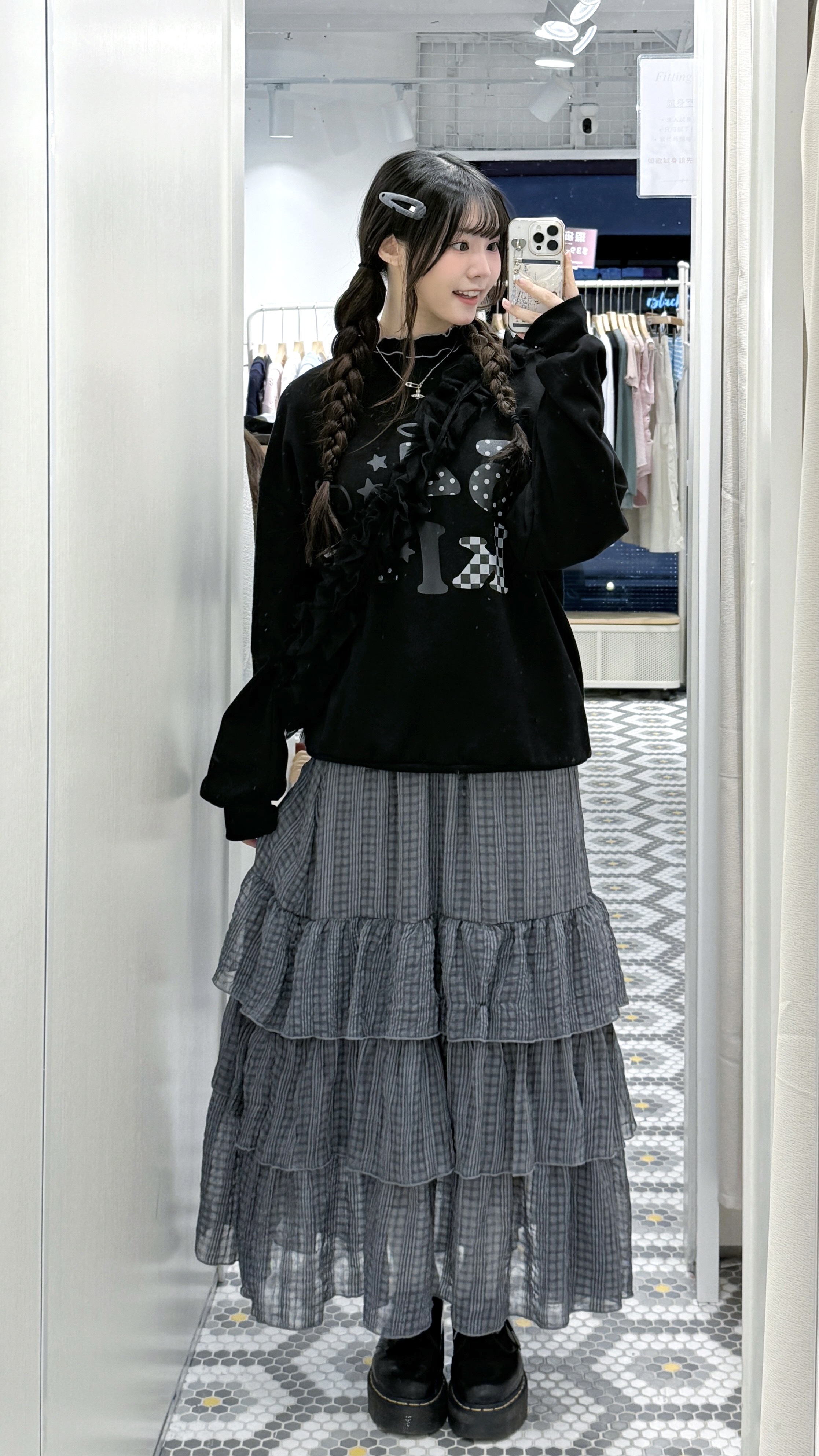 （停產）EA1228｜4色入 ⚘  ྀིྀིྀིྀིྀི 休閒百搭ruffle蛋糕長裙 ₊˚⊹♡