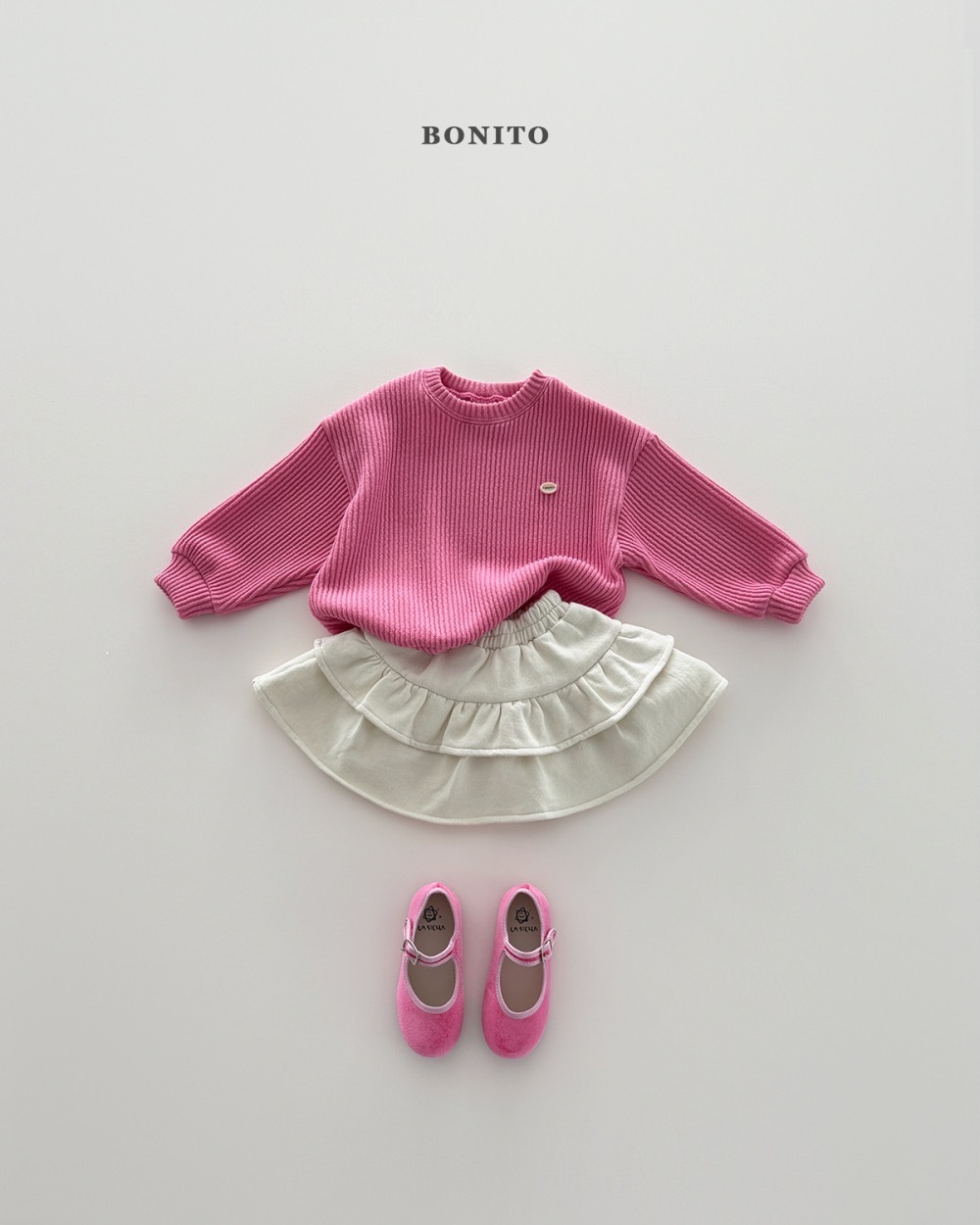 Bonito 圓標針織大學 tee / 4色