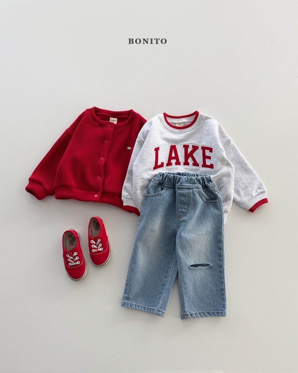 Bonito LAKE 撞色大學 tee / 2色