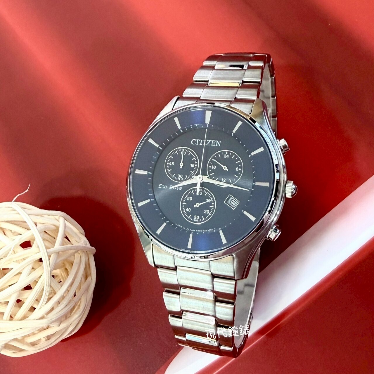 【CITIZEN 星辰】光動能三眼計時錶款AT2360-59L 40mm現代鐘錶