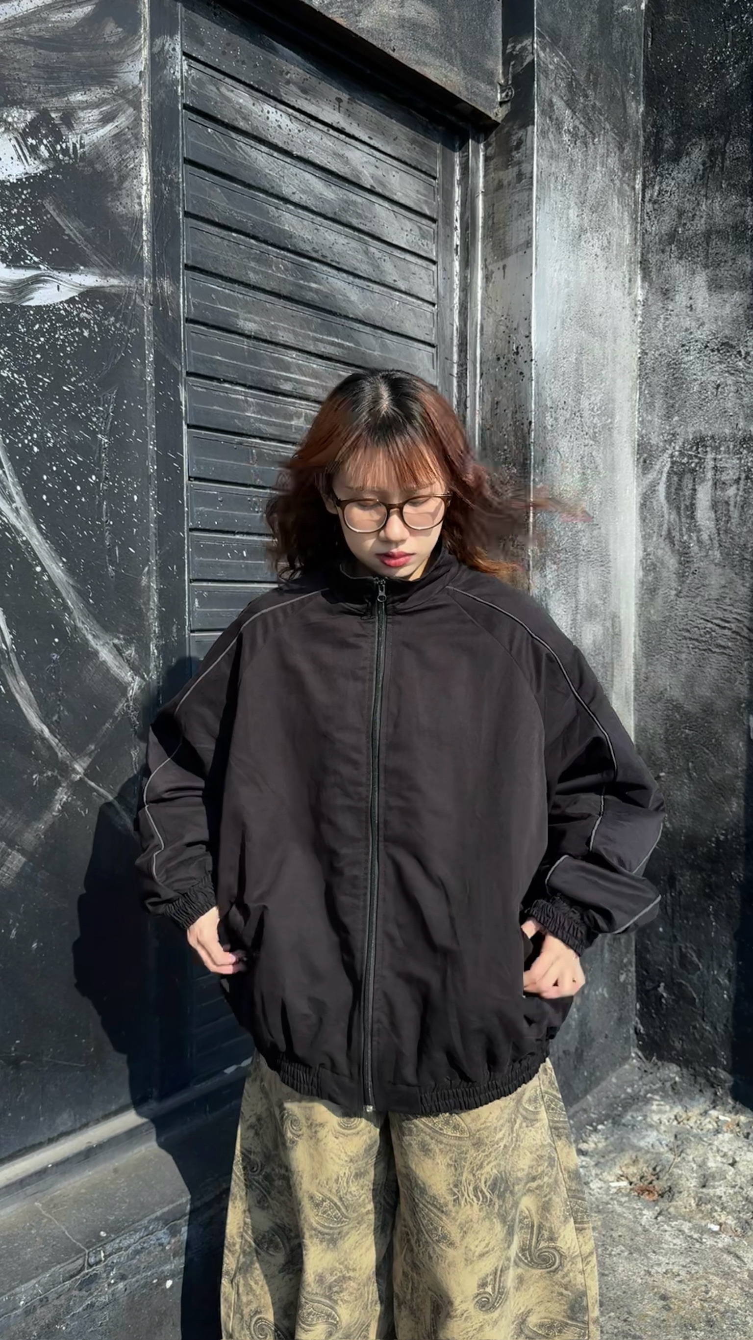 立領反光條外套 (2color)