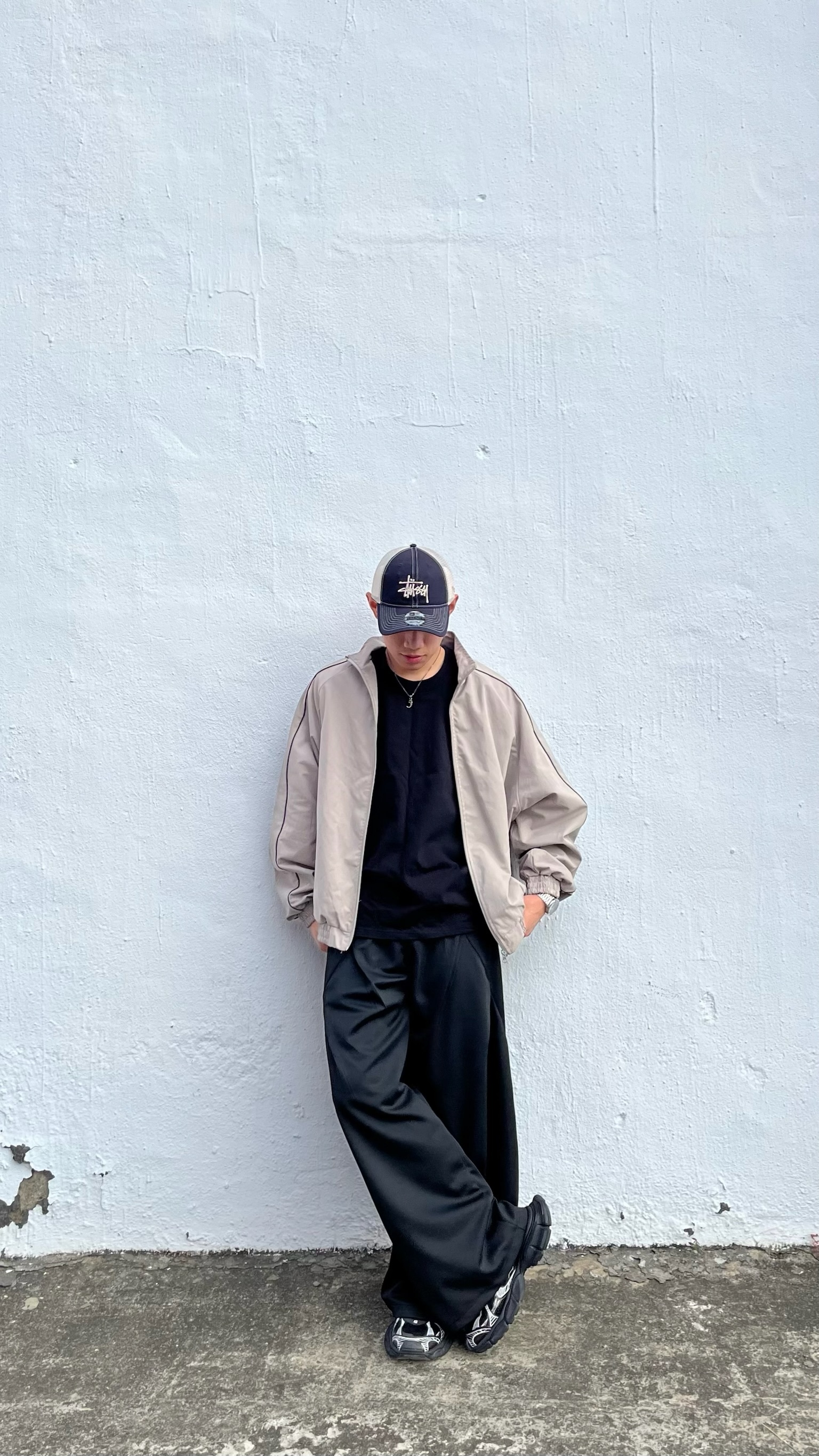 立領反光條外套 (2color)