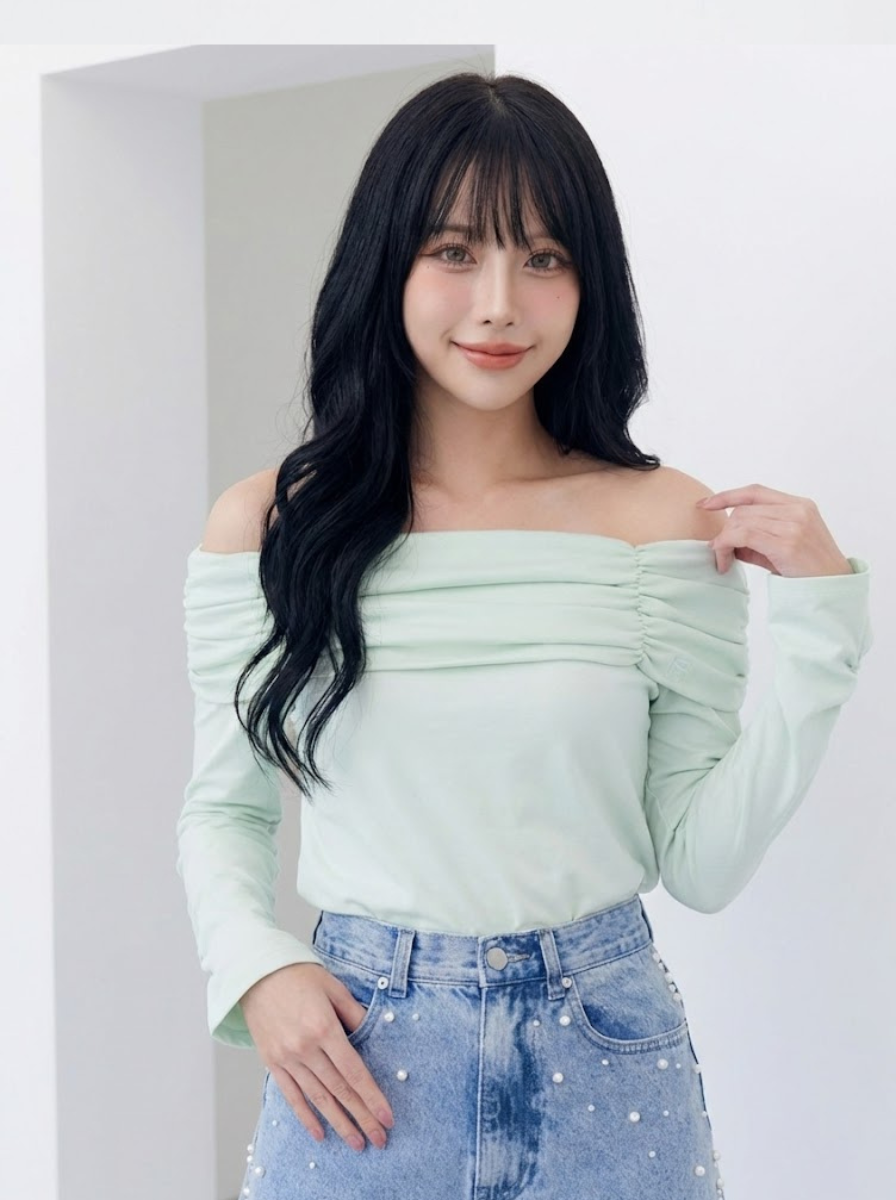 日本預訂 FILA X MO 別注限定 彈性布料 露肩 TOP