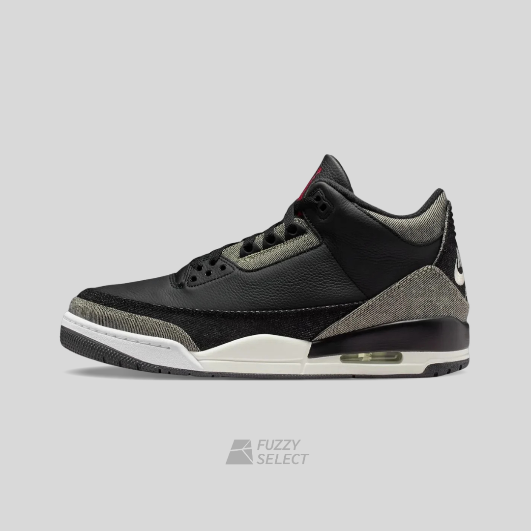 【逢甲 FUZZY】Levi’s x Air Jordan 3 “Black Denim” 丹寧 黑白 IR0914-400